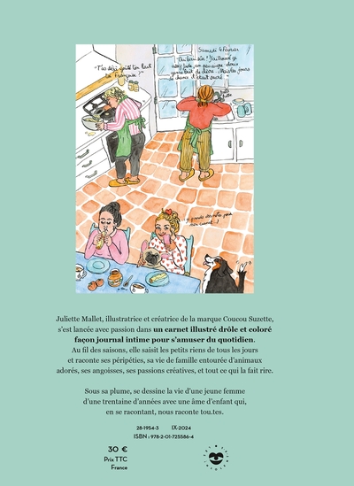 Carnet chéri, Une année dessinée (9782017255864-back-cover)