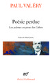 Poésie perdue, Les poèmes en prose des "Cahiers" (9782070407576-front-cover)