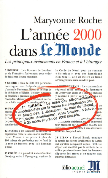 L'Année 2000 dans "Le Monde", Les principaux événements en France et à l'étranger (9782070417506-front-cover)