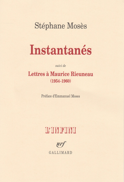 Instantanés/Lettres à Maurice Rieuneau (1954-1960) (9782072786884-front-cover)