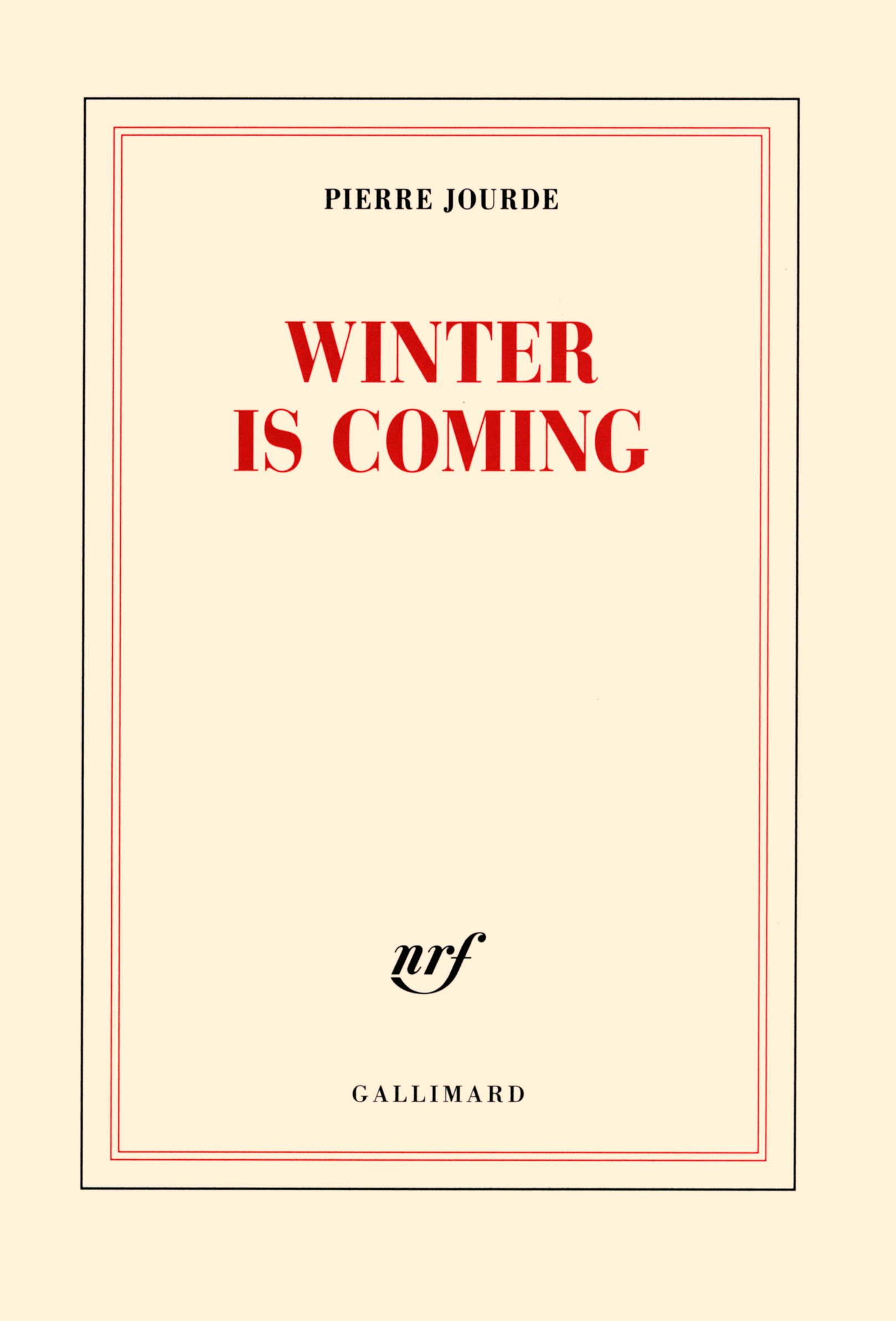 Winter is coming (9782072721373-front-cover)