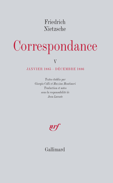 Correspondance, Janvier 1885 - Décembre 1886 (9782072772092-front-cover)