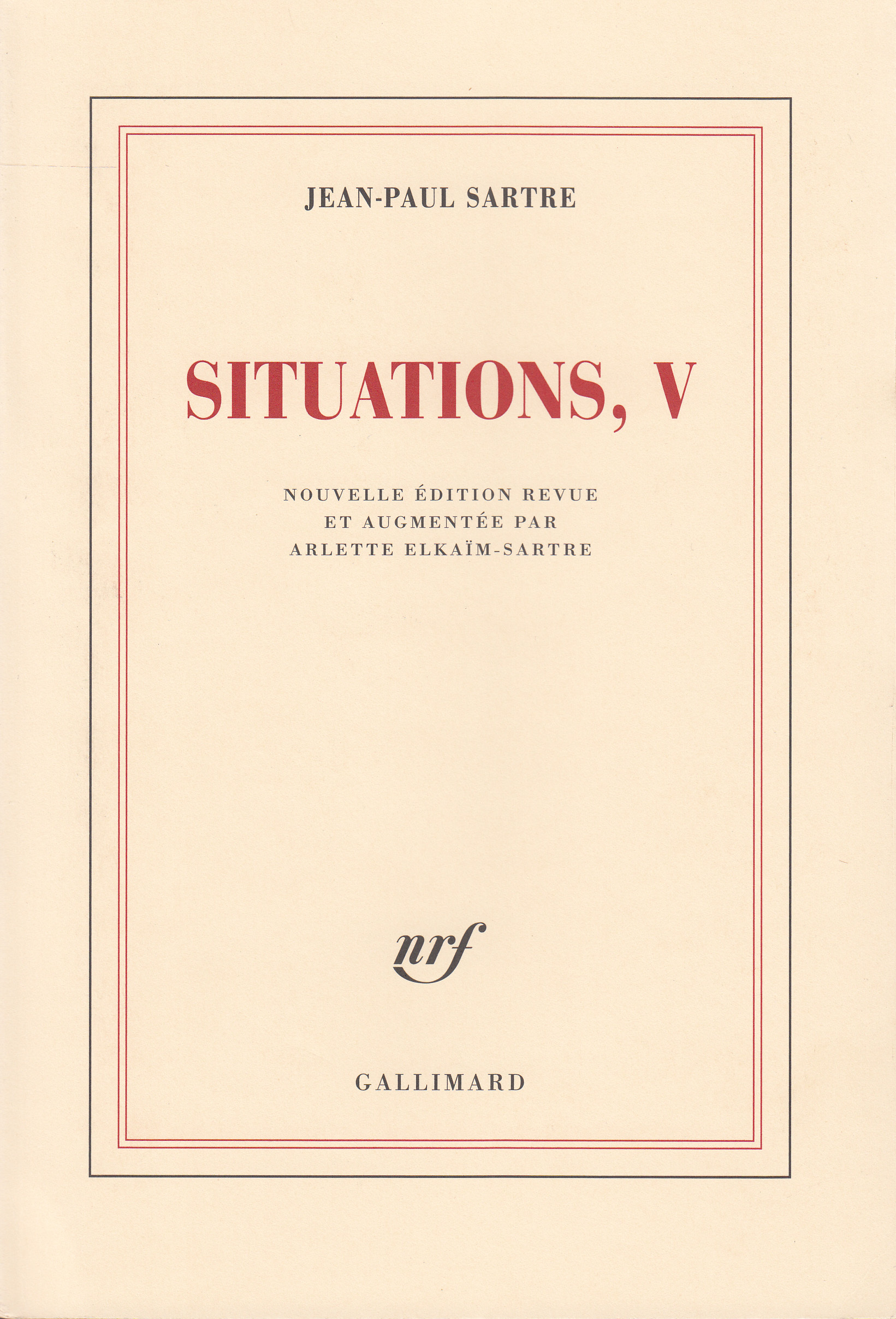 Situations, Mars 1954 - avril 1958 (9782072794575-front-cover)