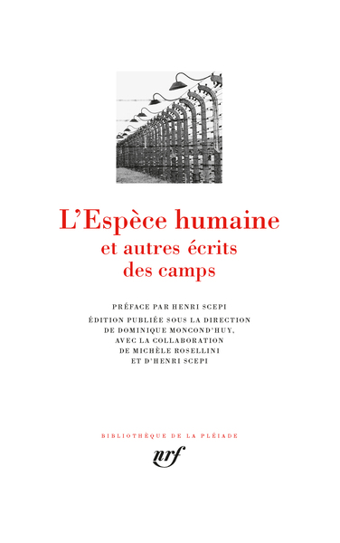 L'Espèce humaine et autres écrits des camps (9782072729645-front-cover)