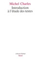 Introduction à l'étude des textes (9782020234719-front-cover)