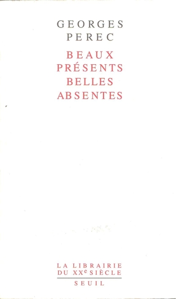 Beaux Présents, Belles Absentes (9782020232852-front-cover)
