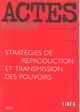 Actes de la recherche en sciences sociales, n° 105, Stratégies de reproduction et transmission des pouvoirs (9782020236690-front-cover)