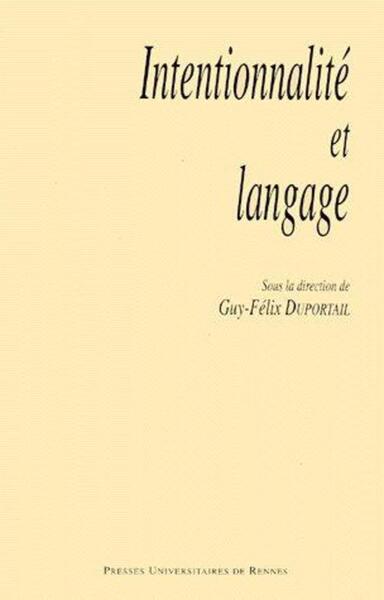 INTENTIONALITE ET LANGAGE (9782868474032-front-cover)