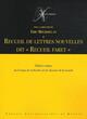 RECUEIL DE LETTRES NOUVELLES DIT RECUEIL FARET (9782753507180-front-cover)