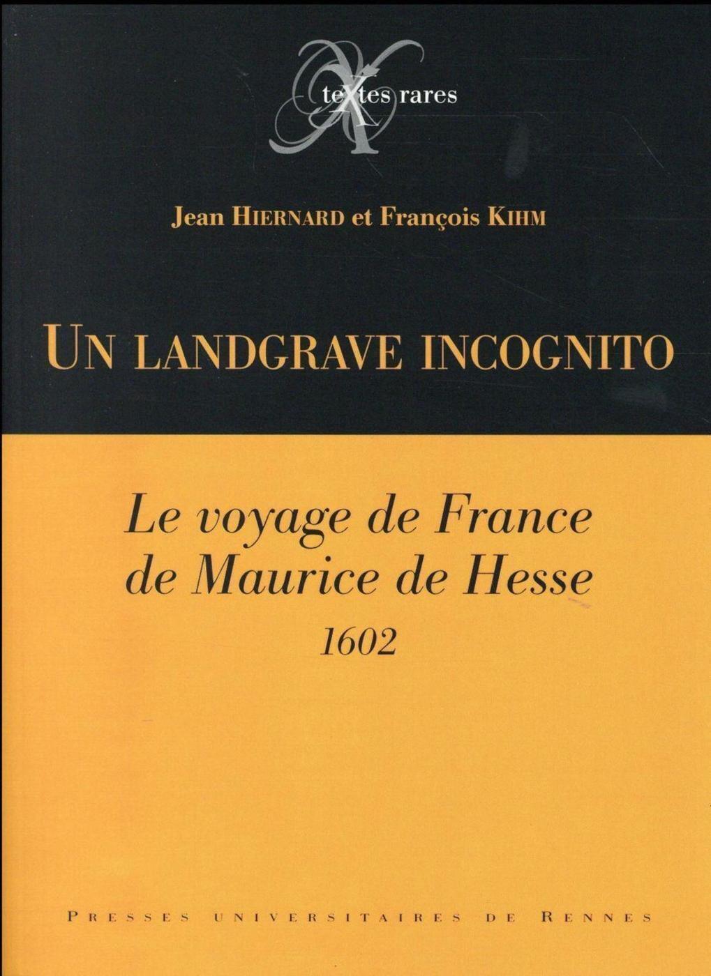 LANDGRAVE INCOGNITO (9782753549876-front-cover)