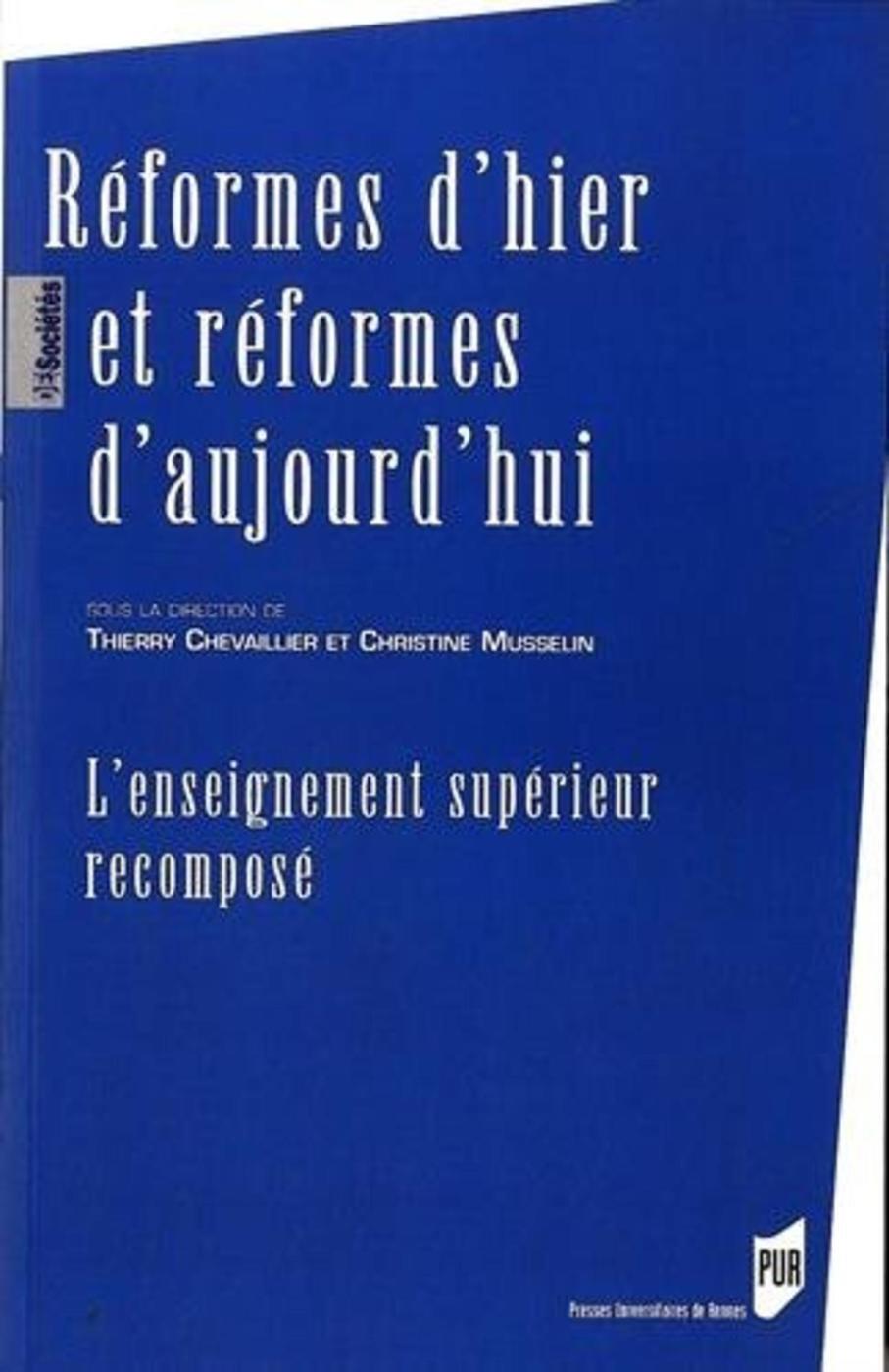 REFORMES D HIER ET REFORMES D AUJOURD HUI (9782753534933-front-cover)