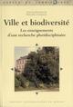 VILLE ET BIODIVERSITE (9782753516953-front-cover)