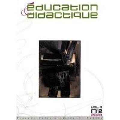 EDUCATION ET DIDACTIQUE VOL 3 N 2 (9782753508736-front-cover)