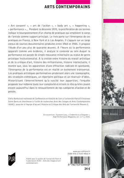 The Rebirth of Wonder, Arts de la performance en France et en Amérique du Nord pendant la décennie 1970 (9782753598669-back-cover)