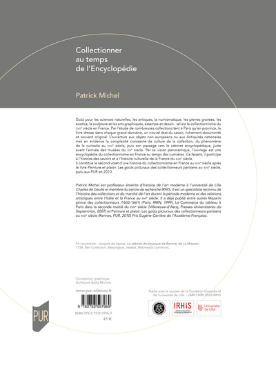 Collectionner au temps de l'encyclopédie (9782753597969-back-cover)