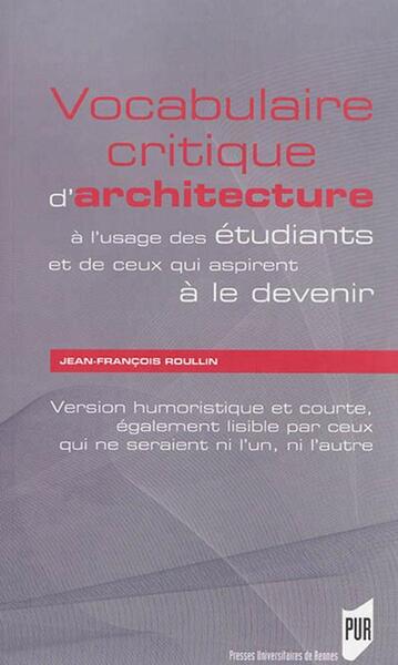 VOCABULAIRE CRITIQUE D ARCHITECTURE (9782753548923-front-cover)