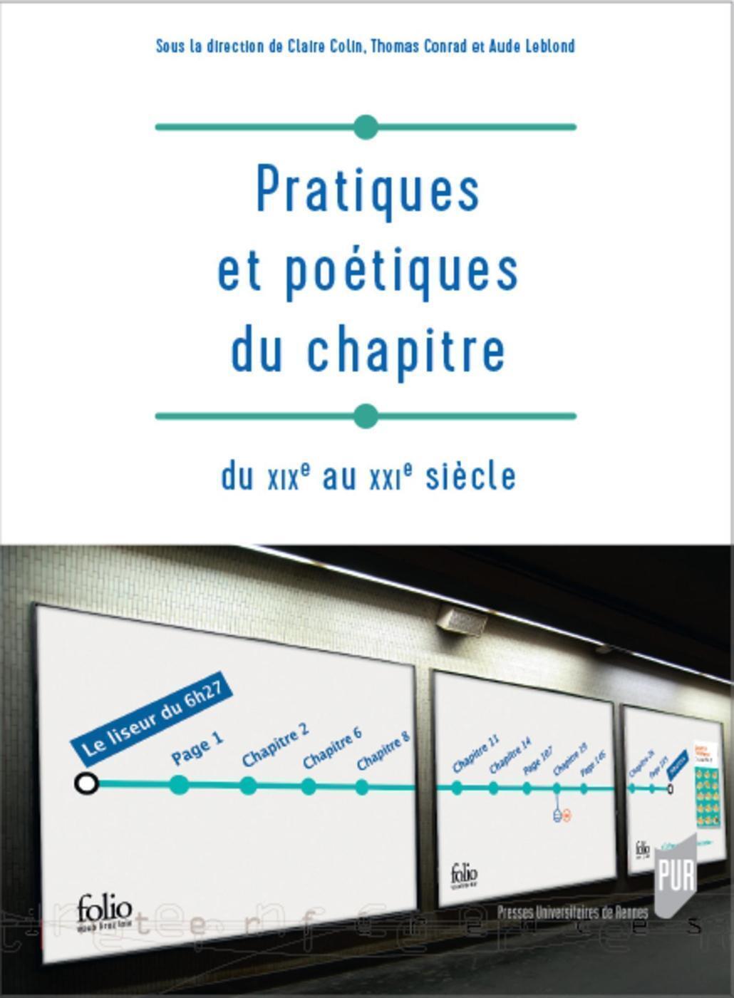 Pratiques et poétiques du chapitre, Du XIXe au XXIe siècle (9782753552654-front-cover)