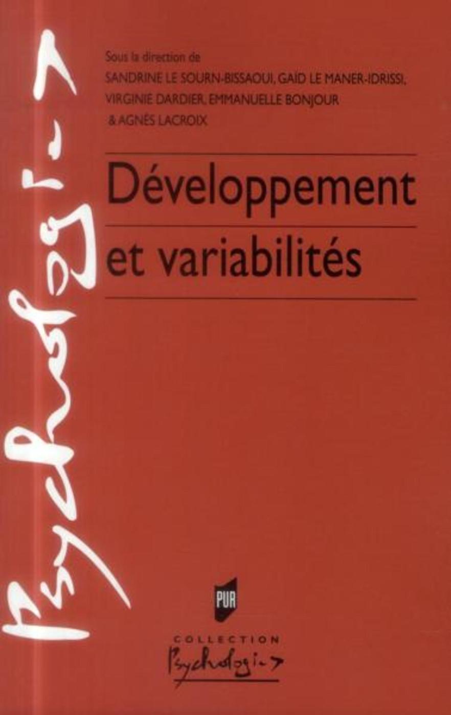 DEVELOPPEMENT ET VARIABILITES (9782753527638-front-cover)