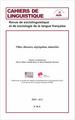 Cahiers de linguistique, Villes, discours, ségrégation, minorités (9782806632135-front-cover)