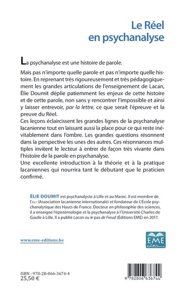 Le Réel en psychanalyse, Entre épreuve et preuve (9782806636744-back-cover)