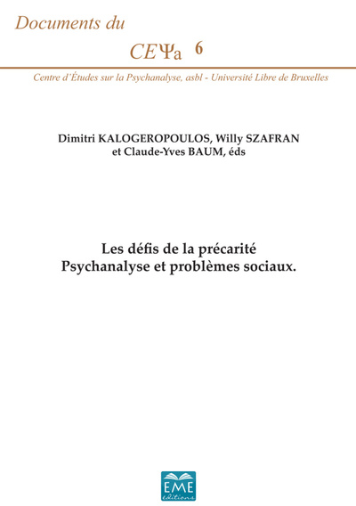 Les défis de la précarité, Psychanalyse et problèmes sociaux (9782806601155-front-cover)