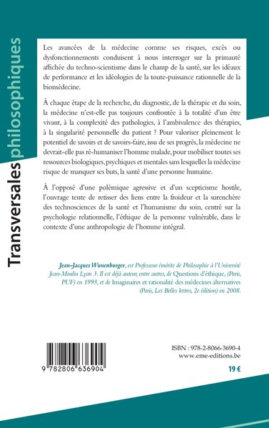 Soigner, Les limites des techno-sciences de la santé (9782806636904-back-cover)