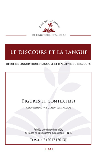 Le discours et la langue, Figures et contexte(s) (9782806601438-front-cover)