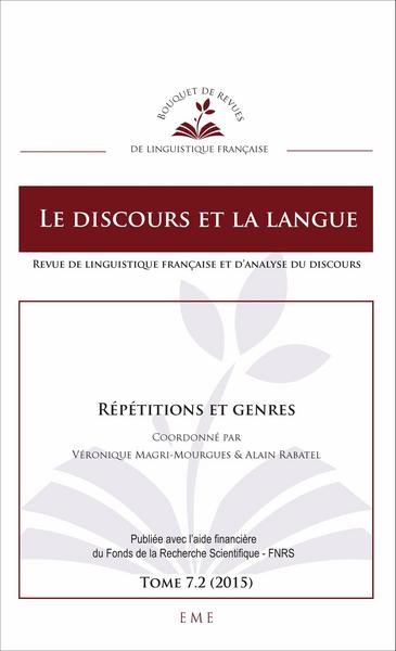 Le discours et la langue, Répétitions et genres (9782806632166-front-cover)
