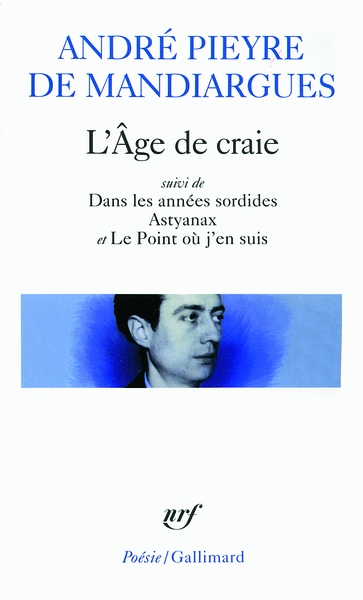 L'Âge de craie/Dans les années sordides/Astyanax/Le Point où j'en suis (9782070329977-front-cover)