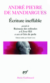 Écriture ineffable/Ruisseau des solitudes/L'Ivre Oeil/Gris de perle (9782070321094-front-cover)