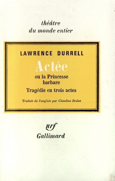Actée ou la Princesse barbare, Tragédie en trois actes (9782070321926-front-cover)