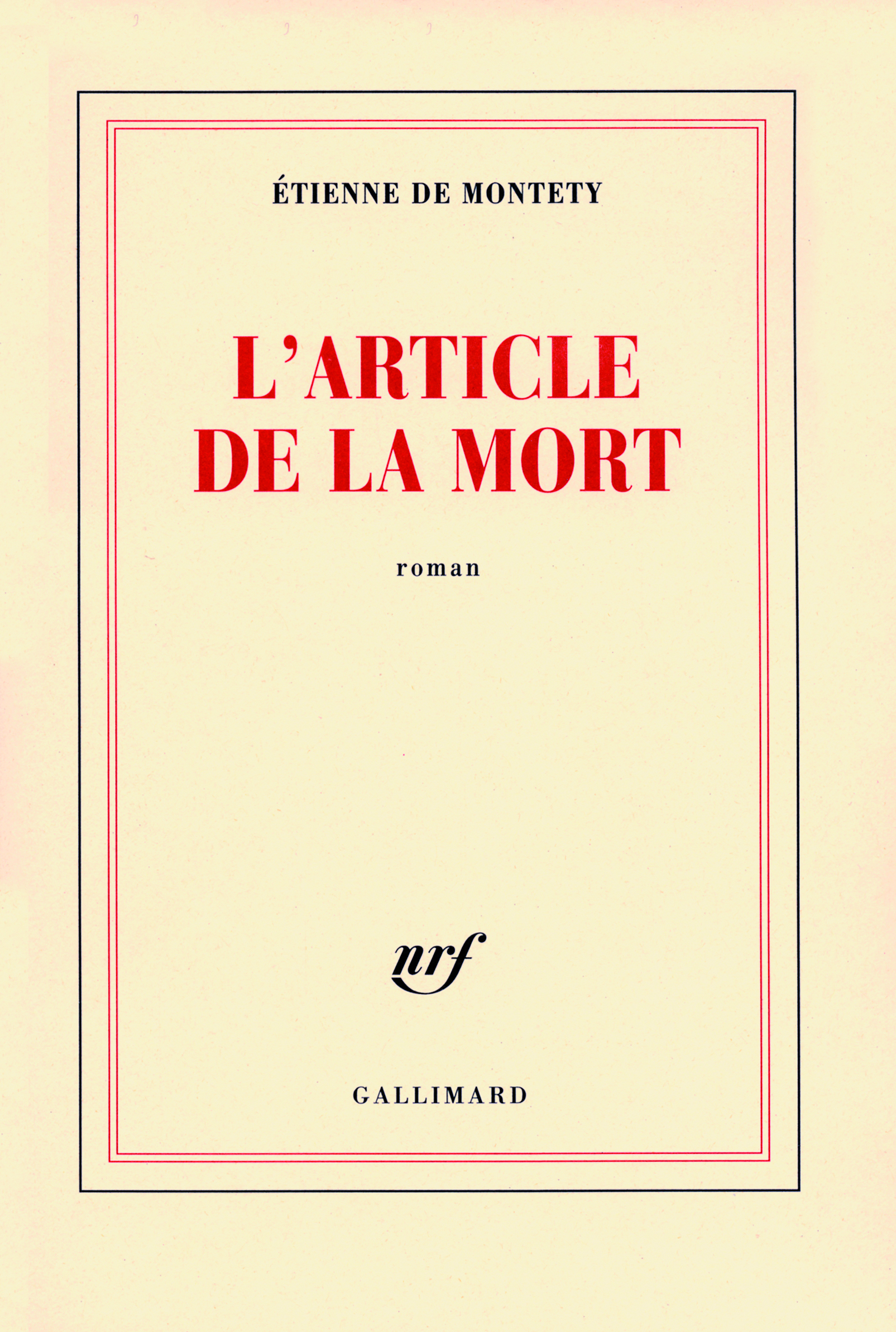 L'article de la mort (9782070301850-front-cover)