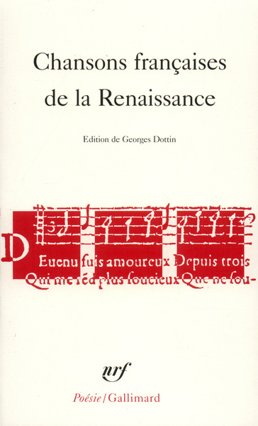 Chansons françaises de la Renaissance (9782070326297-front-cover)