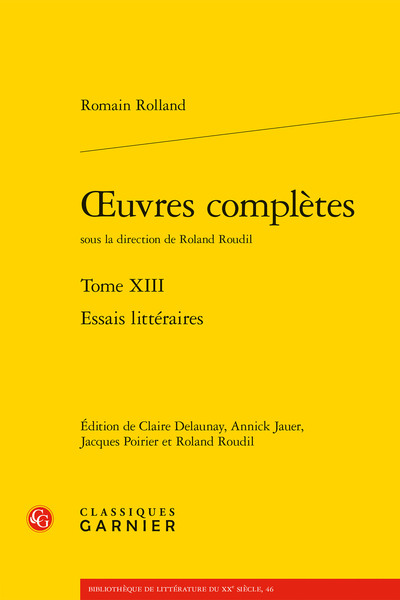 oeuvres complètes, Essais littéraires (9782406147329-front-cover)