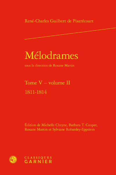 Mélodrames, 1811-1814 (9782406105565-front-cover)