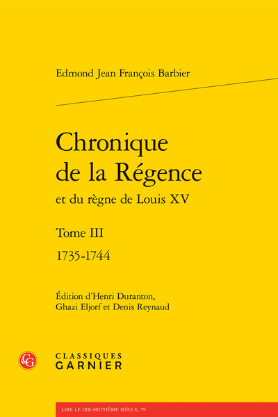 Chronique de la Régence, 1735-1744 (9782406129332-front-cover)