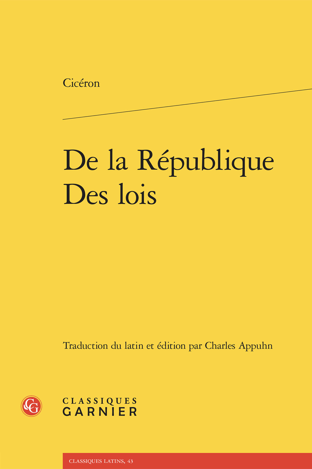 De la République - Des lois (9782406192671-front-cover)