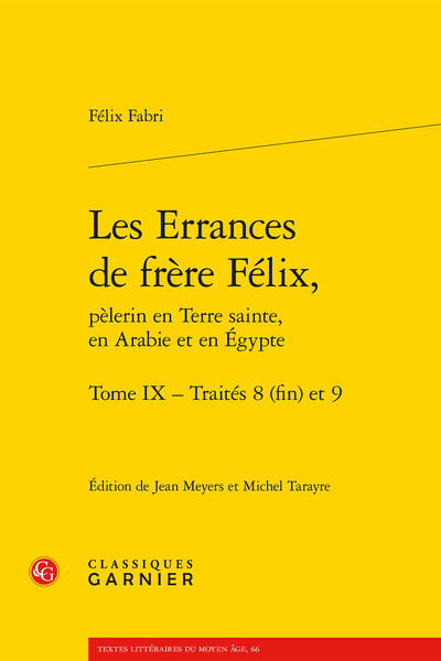 Les Errances de frère Félix,, Traités 8 (fin) et 9 (9782406121688-front-cover)