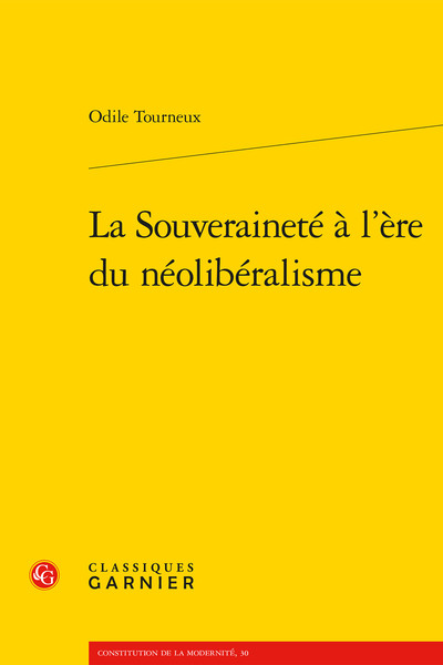 La Souveraineté à l'ère du néolibéralisme (9782406122333-front-cover)