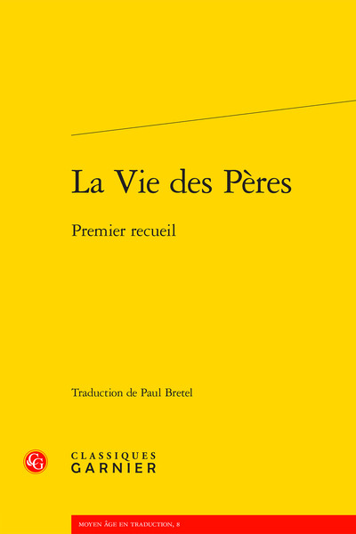 La Vie des Pères, Premier recueil (9782406105589-front-cover)