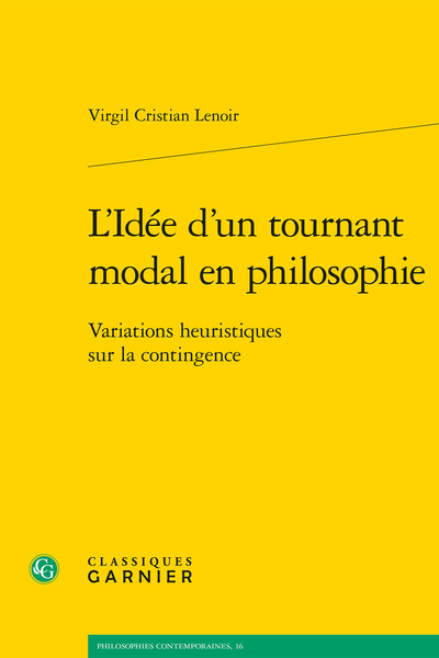 L'Idée d'un tournant modal en philosophie, Variations heuristiques sur la contingence (9782406109921-front-cover)