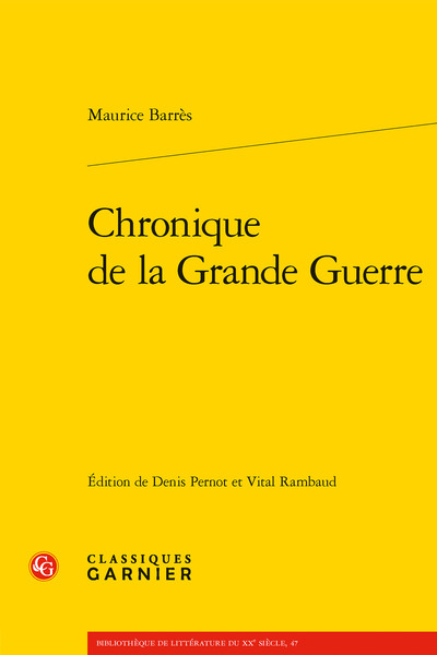 Chronique de la Grande Guerre (9782406149897-front-cover)