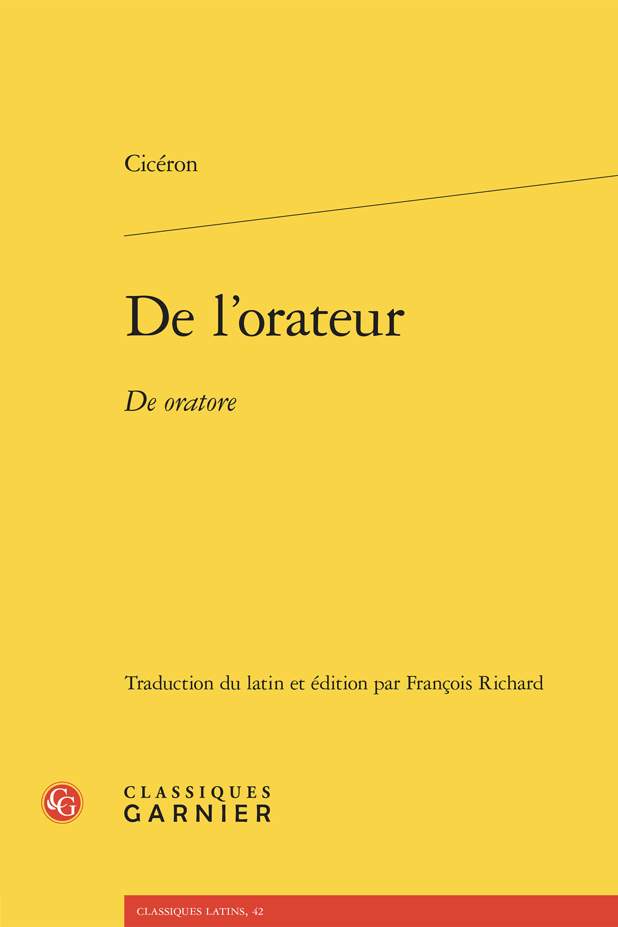 De l'orateur, De oratore (9782406192527-front-cover)