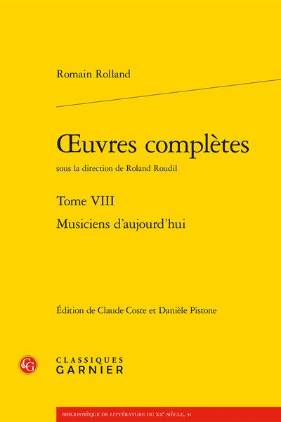 oeuvres complètes, Musiciens d'aujourd'hui (9782406106807-front-cover)