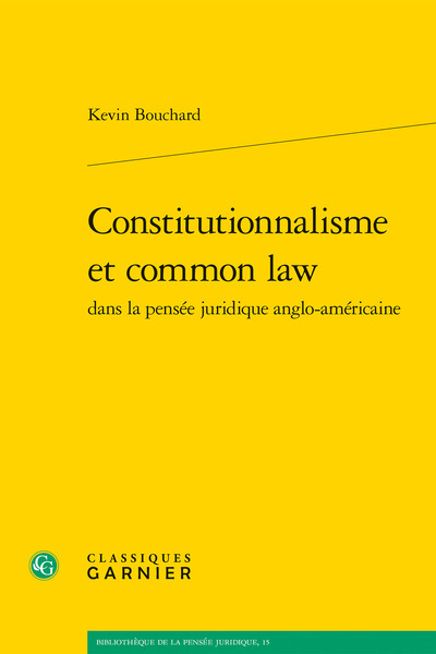 Constitutionnalisme et common law (9782406109860-front-cover)