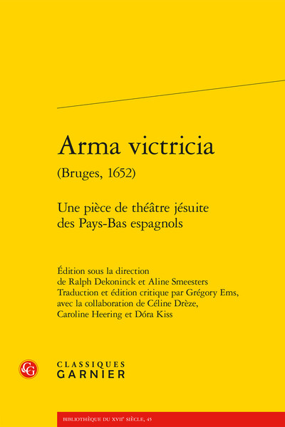 Arma victricia, Une pièce de théâtre jésuite des Pays-Bas espagnols (9782406125884-front-cover)