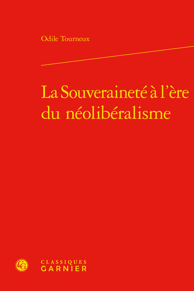 La Souveraineté à l'ère du néolibéralisme (9782406126102-front-cover)