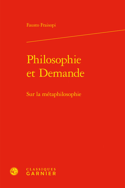 Philosophie et Demande, Sur la métaphilosophie (9782406115267-front-cover)