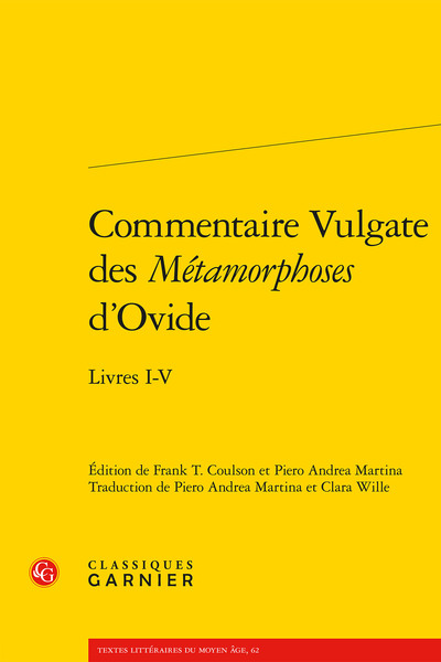 Commentaire Vulgate des Métamorphoses d'Ovide, Livres I-V (9782406107279-front-cover)
