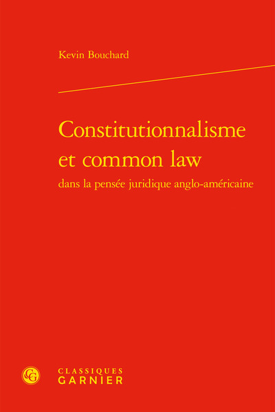Constitutionnalisme et common law (9782406109877-front-cover)
